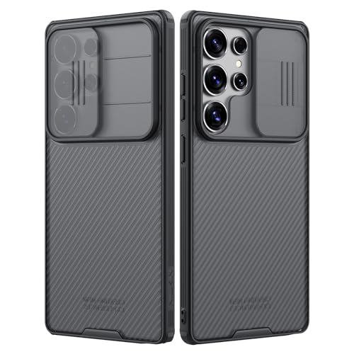 Image of Nillkin Case for Galaxy S25 Ultra 5G, Translucent Design,Slim Stylish Protective Case with Slide Camera Cover, for Galaxy S25 Ultra Case 6.9 inch (Translucent Black)