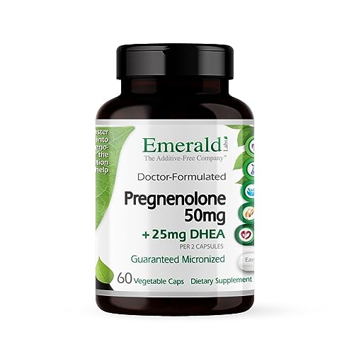 Emerald Labs Pregnenolone 50 mg - Dietary Supplement with Tocotriene Complex for Cognitive Function and Immune Health Support - 60 Vegetable Capsules