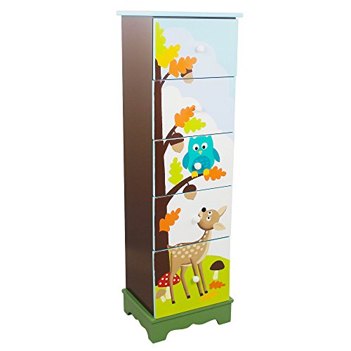 Fantasy Fields by Teamson Enchanted Woodland Armadio con 5 Cassetti, Multicolore