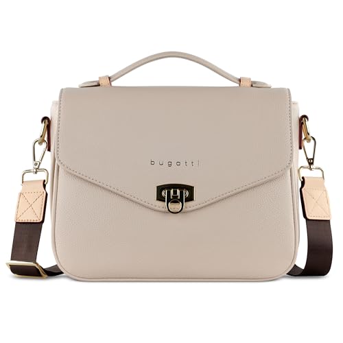 bugatti Ella Classic – Sac bandoulière pour femme, cuir synthétique, sac à main - Beige