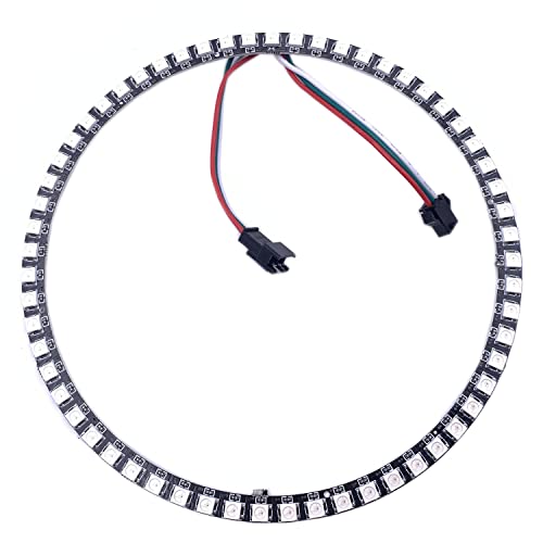 WS2812B 8/16/24/35/45/60 /90/241 Leds Pixel Ring Address Led-Module WS2812 IC RGB Voll Farbe Runde Led Kreis DC5V (60Leds Black)