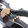 Vetimobato 16 Inch Silent Electric Viola Set- Solidwood Body with Ebony Fittings Metallic Coating Full Viola Set for Beginner Practice Professional Performance & Studio Recording (Black 4 String)