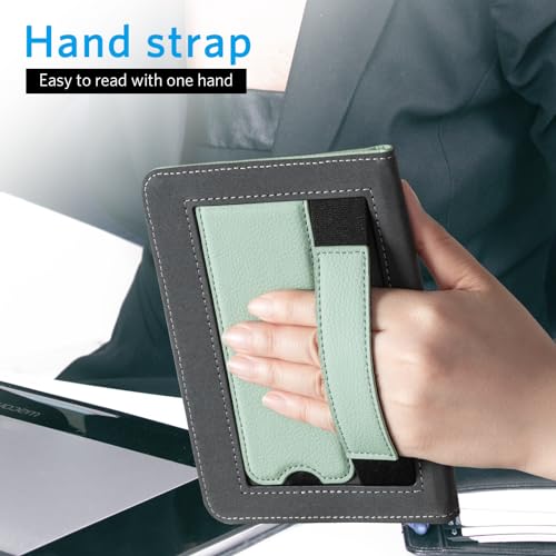Image of CoBak Case with Stand for for 6 inch Kindle (2024 & 2022, 11th Gen) - PU Leather Smart Cover with Auto Sleep /Wake & Hand Strap, Premium Protective Case for Kindle Basic,Sage Green