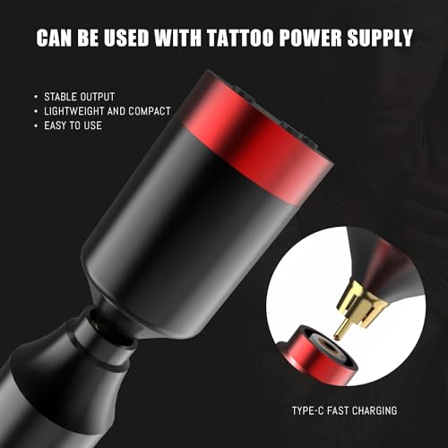 Peslief Tattoo Gun Kit Rotary Tattoo Machine Kit Professional Tattoo Pen Kit thumb #4