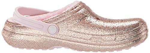 Crocs Kids' Classic Lined Clog | Kids' Slippers, Gold Glitter, 8 Toddler #TOP5