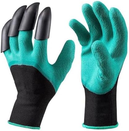 Luva Para Jardinagem Com Garras Cavar Jardim Protetora Par 2 2 Bo...