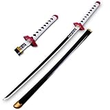 Uvency Épée En Bois Samouraï Épée Jouet Tokitou Muichirou Démon Tueur Katana Épée Bois Cosplay Halloween Accessoires Jouet Couteau Démon Tueur Lame/Bare