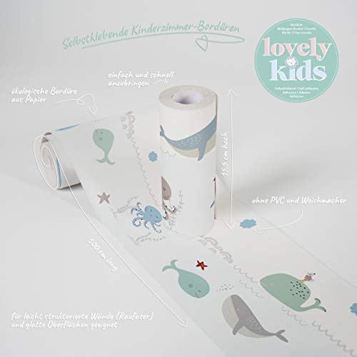 Bordi Adesivi per Pareti Lovely Kids Ocean Party