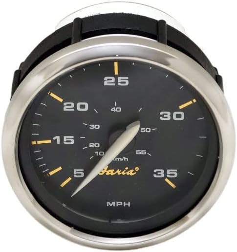 Faria Boat Speedometer Gauge SEK633A | Kronos Black 35 MPH 3 1/4 Inch
