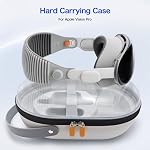 AWINNER Hard Carrying Case Compatible for Apple Vision Pro, Accessories VR Headset with Elite Strap, Ultra-Sleek Design for Travel (Transparent)