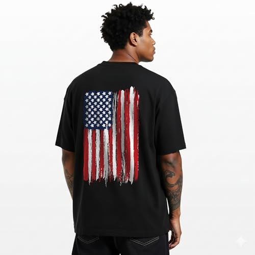 Vintage Freedom USA Flag Retro T-Shirt Patriotic Minimal Motivational Quote Tee Shirt Men and Women4