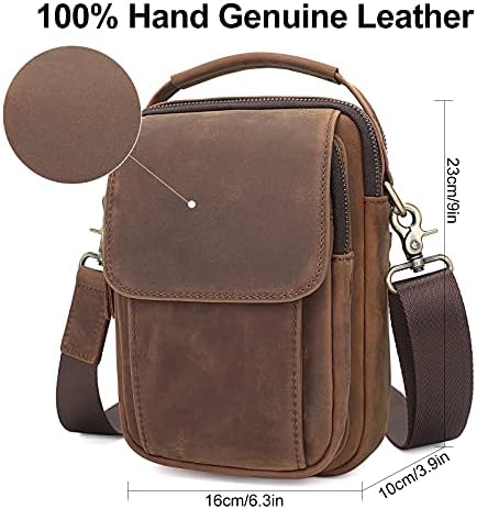 Augus Leather Small Messenger Bag For Men Crossbody Handbag Shoulder Sling Travel Bags for Men Purse Daypack Magnetic Buckle 2 Augus Leather Small Messenger Bag For Men Crossbody Handbag Shoulder Sling Travel Bags for Men Purse Daypack Magnetic Buckle