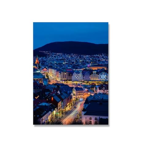 Peinture sur Toile Paysage Urbain Décoration Murale Salon Moderne 50x70