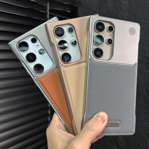 Étui d'aromathérapie en cuir luxe pour Samsung Galaxy S23+ gris chic - 5