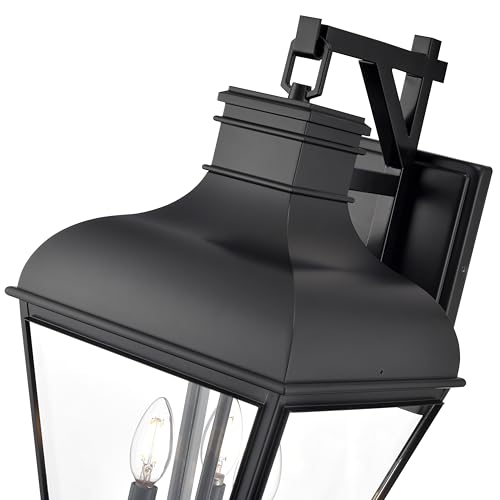 ML Lighting 43103-MB Edenton 21.25" High 3-Light Outdoor Wall Sconce - Matte Black by ML Lighting - Used condition - US$142.50