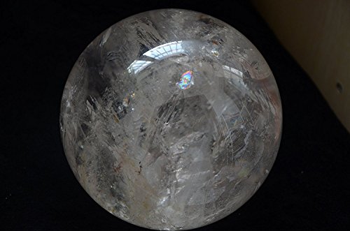 VERIMP Home Collections Real Tibet Himalayan High Altitude Natural Clear Crystal Rainbow Quartz Ball Sphere Orb Gem 5.66 Inch 9.62 LB Spiritual Reiki