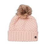Roxy Women's Blizzard Beanie - Chunky Knit Winter Hat with Faux Fur Pom, Fleece-Lined - Image 3