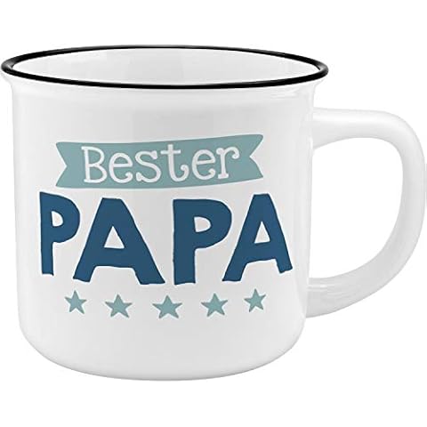 GRUSS & CO Mug Papa Design | Bone China Porcelain Enamel Look 35 cl | Gift Dad, Father's Day | 45765 Cover
