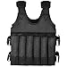 Weighted Vest Men Workout - Adjustable Weight Vests with Shoulder Pad, Weighted Vest Woman for Running Walking Strength Jogging Cardio (Black Vest Without Weight)