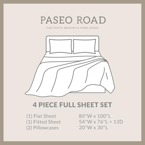 Image of Paseo Road Ranch Life 4 Piece Full Black White Western Bed Sheet Set