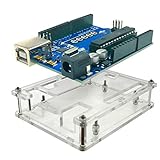EEEEE UNO R3 ATMEGA328P ATMEGA16U2 & Acrylic Case Enclosure, (2 in 1), Clear Transparent Box with...