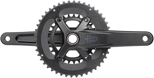 microSHIFT Sword 2X Crankset - 175mm, 10-Speed, 46/29t, 110 Asym BCD, 24mm Spindle, Black