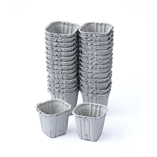 コモライフ 土に還る園芸ポット 30個入り 園芸ポット 育苗ポット 苗ポット 種まきポット エコポット 育苗 種まき 種蒔き 栽培 苗 ポット 育苗トレイ 新聞古紙100％ リサイクル 通気性 そのまま植えられる 根傷みしにくい 根巻きしにくい ムレ軽減 植物 (約縦8cm×横8cm×高さ7.5cm) 【日本製】