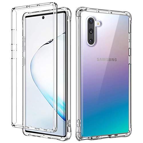 SKYLMW Case for Galaxy Note 10,Dual Layer Shockproof Hybrid Soft TPU & Hard Plastic High Impact Protective Cover Cases fit Galaxy Note 10 2019 for Women/Men/Girls/Boys,Clear