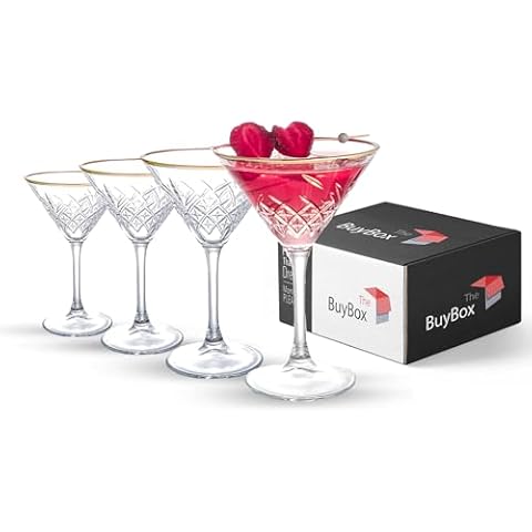 GOSOYO Set of 4 Vintage Martini Glasses Cover