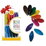 Ooly Ergonomic Erasable Crayons for Young Kids, 10 Colored Crayons in Bright Colors are Non-Toxic and Made from Eco-Friendly Polymers, No Rolling Crayon, Gifts for Kids
