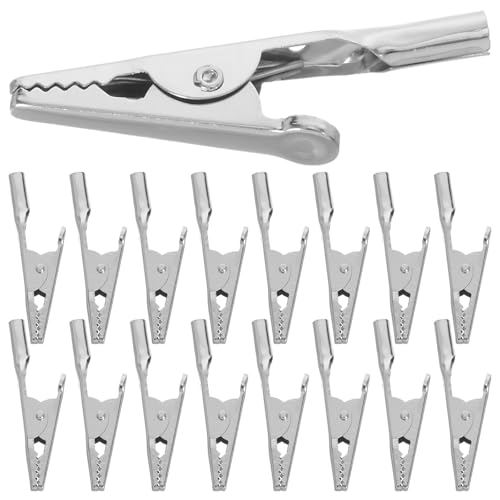 JUMPLAWN クラフト用ミニメモクリップ100個セット|家具用スモールスプリングクリップ|サインディスプレイホルダー付き金属ワニ口クリップ