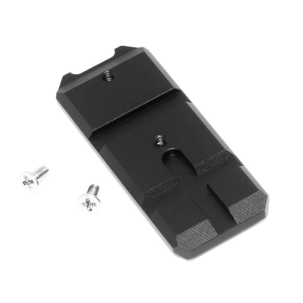 Generic Airsoft Softair Ersatzteile KF CNC Aluminum Lower Frame Rail Plate Schienen Platte passend für Tokyo Marui Hi-Capa Serie GBB Pistole Schwarz