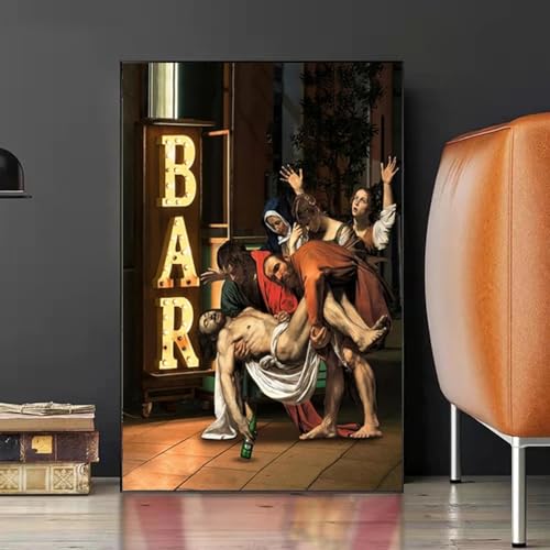 Toile Jésus chrétien avec cadre intérieur 60x92 cm affiches murales