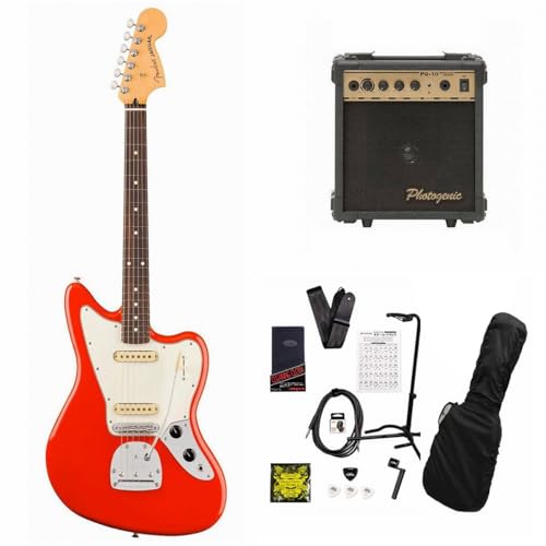 フェンダー/Player II Jaguar Rosewood Fingerboard Coral Red エレキギター PG-10アンプ付属エレキギター初心者12点セット