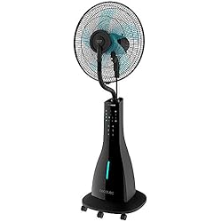 Ventilador Nebulizador Garza Cecotec Ventilador Nebulizador de Agua con Mando a distancia EnergySilence 690 Freshessence. 90 W, Oscilante, Silencioso, 3 Velocidades, Temporizador 7,5h, Pantalla LCD, Motor de Cobre, 3 L