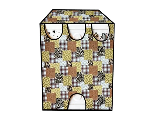 Image of Front Load Fully Automatic Washing Machine Cover for 6.5kg to 8kg | Waterproof & Dustproof Polyester Cover with Zip Closure | Suitable with Samsung, IFB, LG, Bosch & More (61 x 61 x 87 cm)