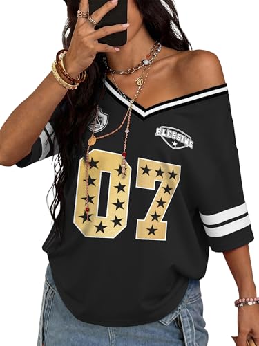 Save $7 on TAKEYAL Women's Graphic Football Jersey Shirt - Image 2