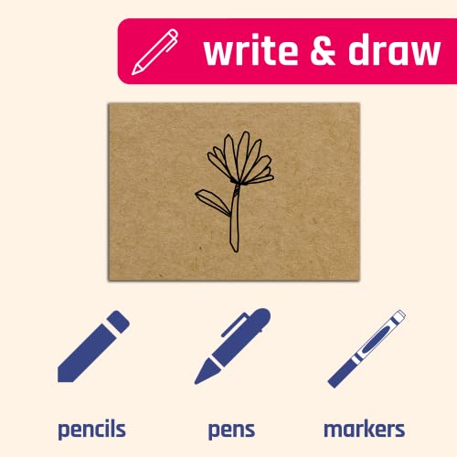 40 Sheets, Brown Kraft Cardstock, 300 Gsm (110 Lb. Cover) 8.5 X 11 Inches #TOP6