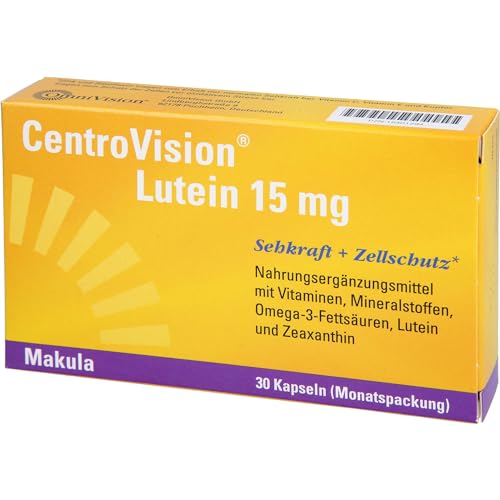 CentroVision Lutein 15 mg – Zur Erhaltung der normalen Sehkraft, Nahrungsergänzungsmittel mit Vitamin C, Vitamin E, Vitamin B2, Zink… – Ansicht 4