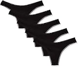 Wellenkante aus Spitze Amazon-Marke: Iris & Lilly Damen Tanga mit Spitze, 5er-Pack, Schwarz (Black), XL, Label: XL