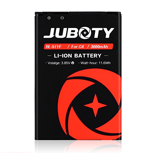 [Upgraded] LG G4 Battery Replacement, JUBOTY 3000mAh Li-ion Battery for LG G4 BL-51YF US991 H812 H815 H810 H811 LS991 VS986