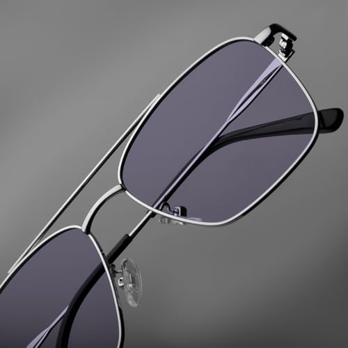 Image of SAM AND MARSHALL VEIN Sunglass I 400% UV Protection I Metal Sunglass I Square Sunglass I Double Bar I Unisex