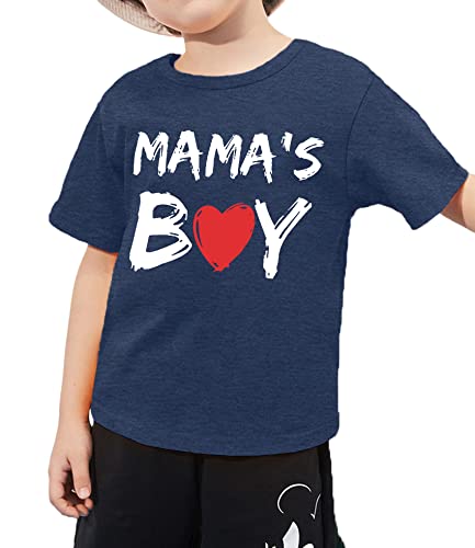 Image of VVNTY Valentines Shirts Toddler Boys Love Heart Graphic Tee Funny Letter Print Tops