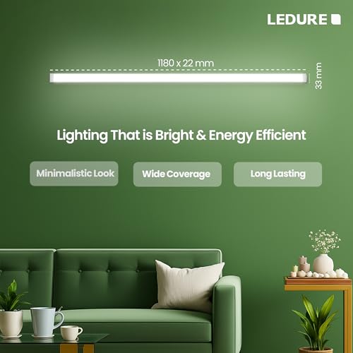 Image of LEDURE 36W Comet Batten : Energy-Efficient 36W Tubelight| Internal Driver | 4ft LED tube light Ideal for Living Rooms, Bedrooms, Offices, Commercial, and Industrial Spaces (Cool White-Pack of 4)