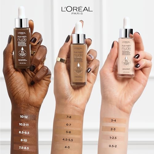 L'Oreal Paris K3341602 True Match Nude Hyaluronic Tinted Serum Foundation With 1% Hyaluronic Acid, Very Light 0.5-2 thumb #4