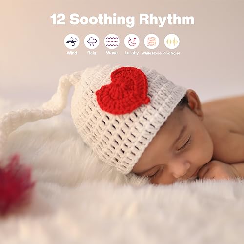 Loycco White Noise Sound Machine-12 Soothing Sound, Warm Night Light Portable Sound Machine for Baby Adult, Eliminate Noise for Sleep and Office, Powerful Battery, Volume Control and Child Lock