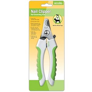 Andis 65700 Animal Nail Cutter for Small Breeds – Stainless Steel Blades with Sharp Efficiency – Designed for Repeated Use & Recommended by Pet Trainers – Medium Size & White/Green