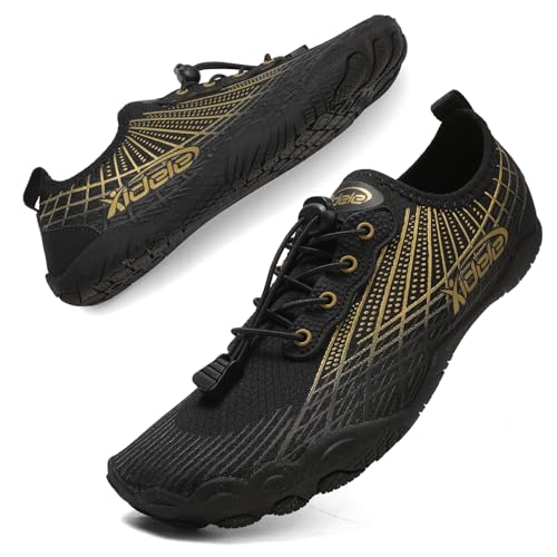 Image of Water Shoes for Men and Women, Barefoot Aqua Socks, Wide Fit Beach Swimming Pool Shoes, Anti-Slip Outdoor Walking Hiking Kayaking Diving Surfing