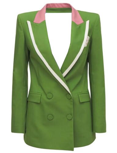 Blazer croisé femme à revers en pointe veste de costume chic