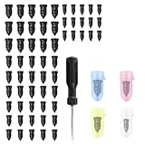 VKQTS 2026 Upgraded 60PCS Screw in Tire Plugs,Self-Service Tire Plugs Kit with Screwdriver for Emergency Tires Repair,Universal Tires Repair Rubber Nail Kit Car Accessories